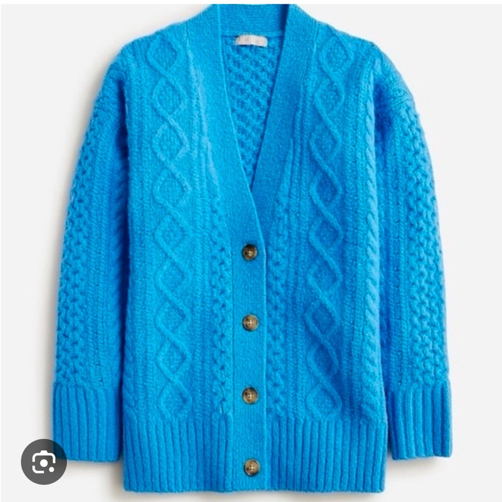 J Crew Cable Knit Cardigan- Size S